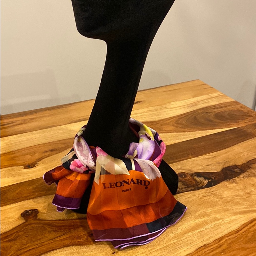 Leonard Paris Multicolor Silk Scarf